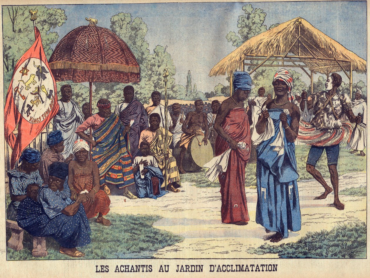 Ashantis (Achanti nebo Asante) z Ghany v Jardin d