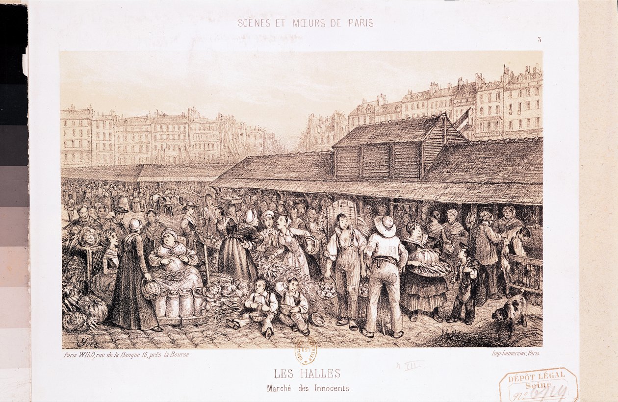 Les Halles, 1855 od French School