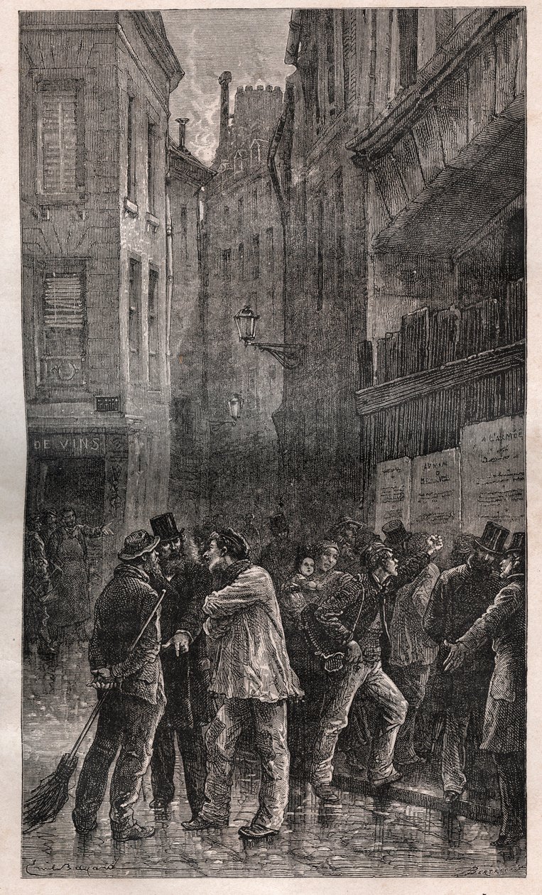 Les Posters – obyvatelé Paříže se probouzejí a na všech zdech najdou veřejná oznámení, která je informují o státním převratu 2. prosince 1851 – v „“ Histoire d