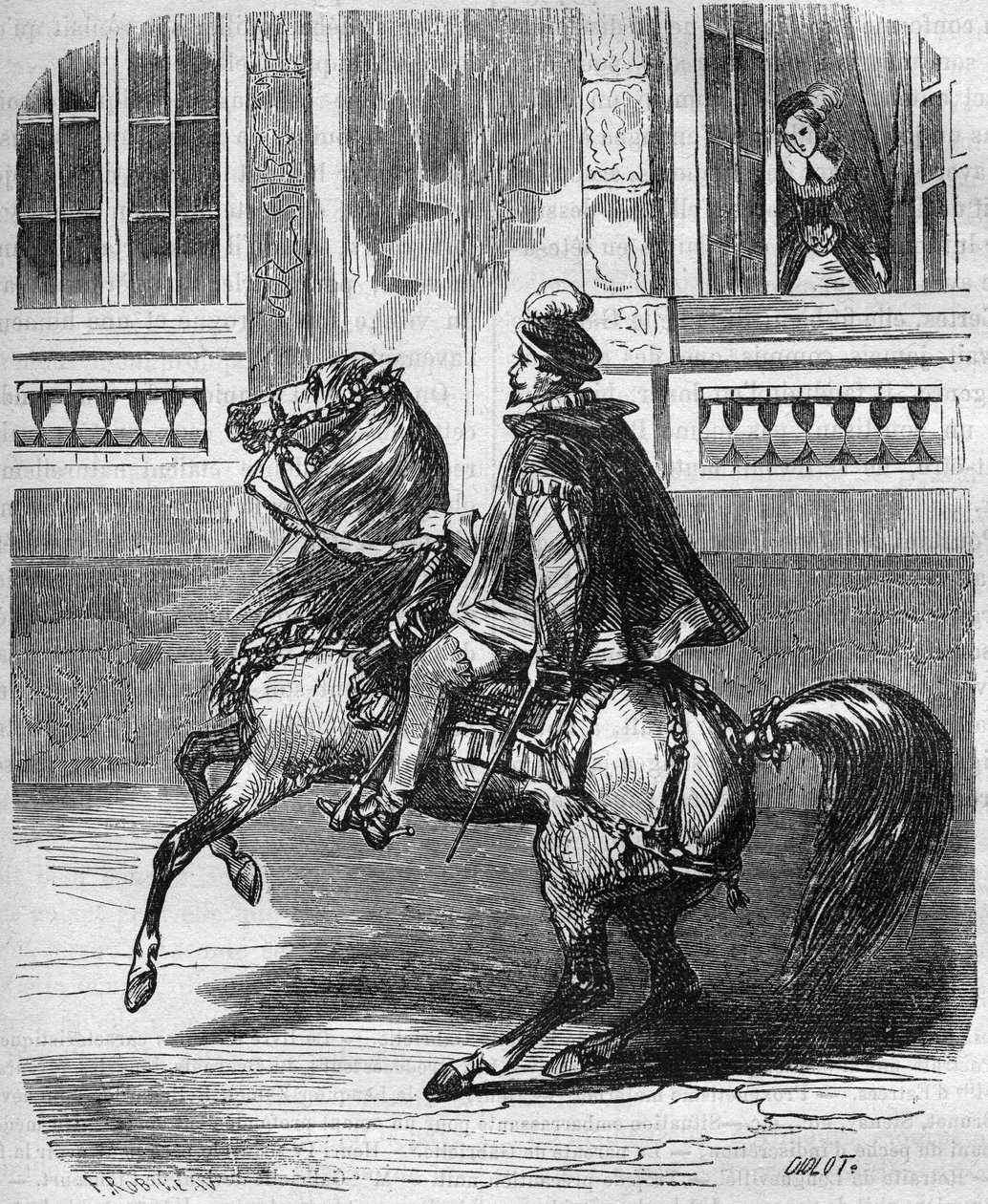 Lásky krále Jindřicha II. (1519-1559) a Diane de Poitiers (1499-1566). rytina v „Dějinách prostituce a zhýralosti u všech národů světa od starověku až po současnost“ od Dr. Th. -F. Debray od French School