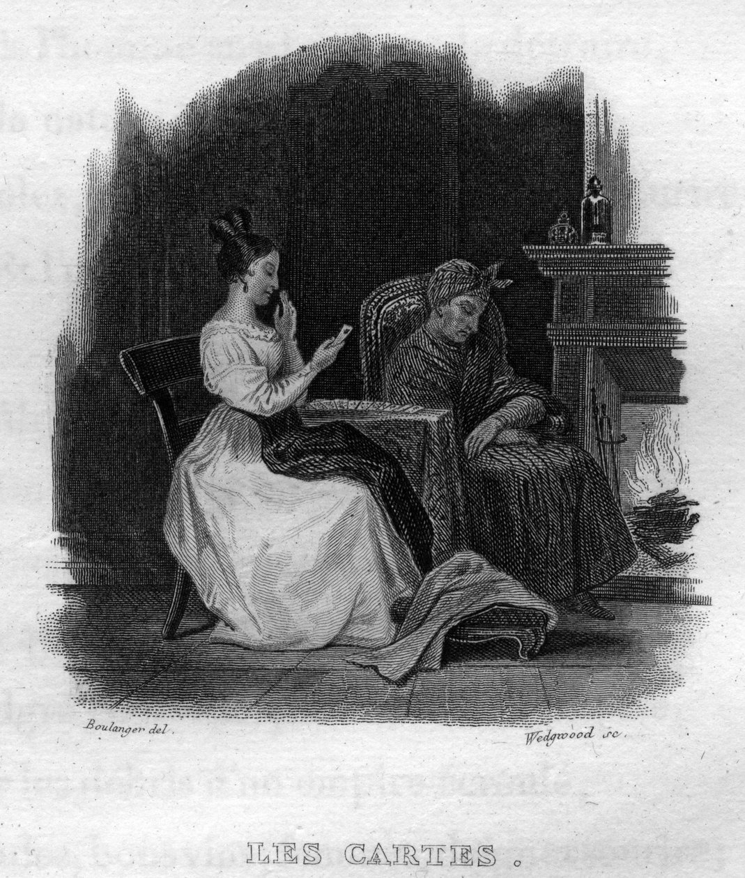 Karty Chanson de Beranger v „“Oeuvres Completes““ (1834) od Pierra Jeana de Berangera (1780-1857), francouzského básníka a skladatele. od French School