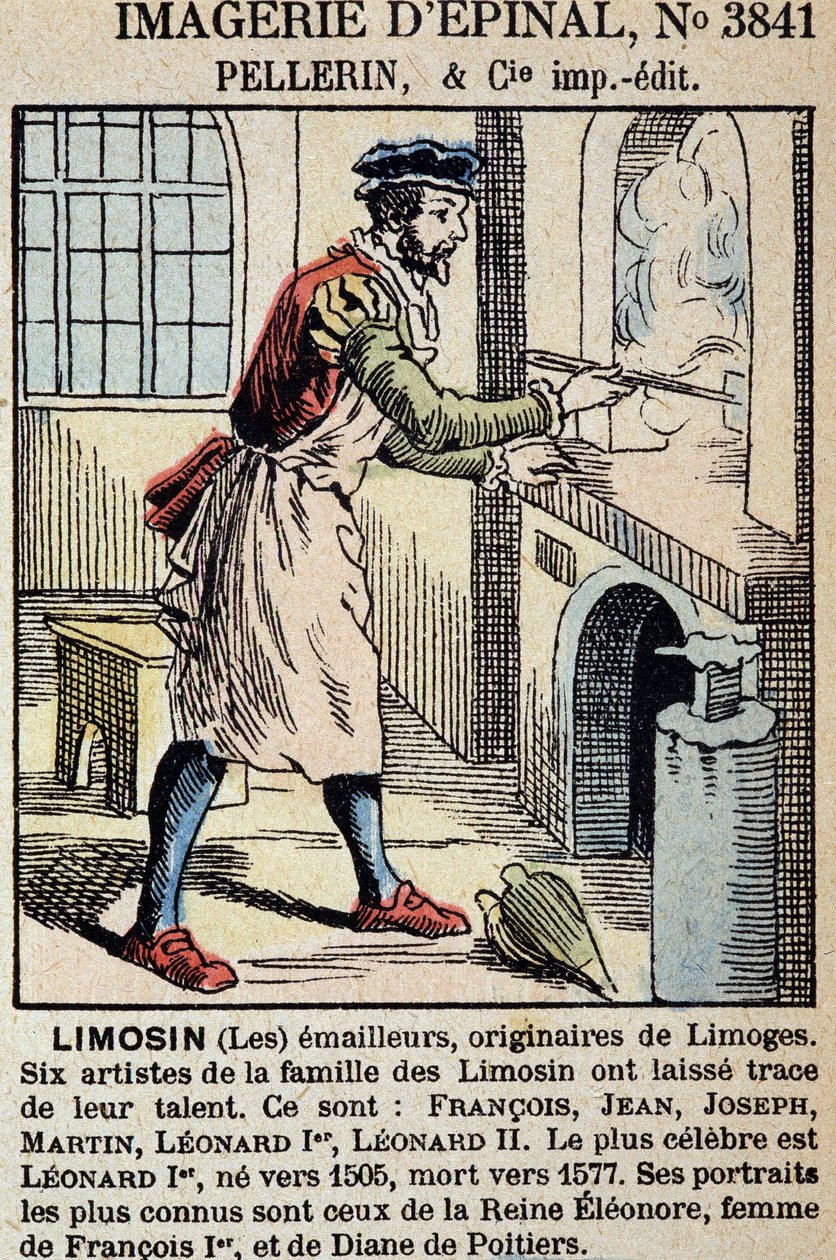Les enamailleurs Limosin (Limoges) - snímky Epinal, ed. Pellerin od French School