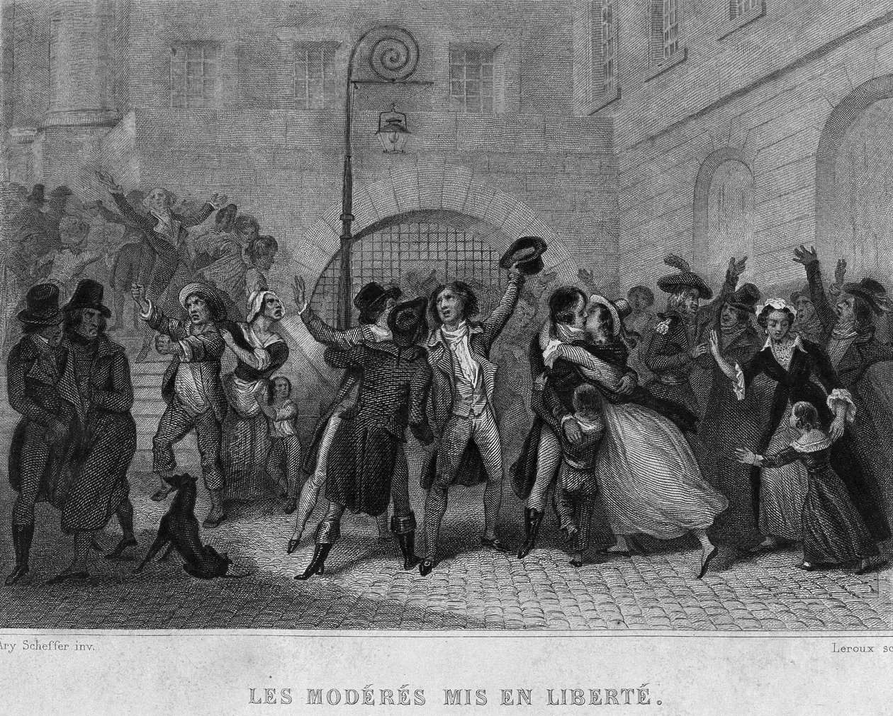 Umírnění propuštěni na svobodu – ve „Francouzské revoluci“ od Thierse. 19. století od French School