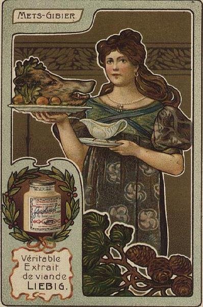 Liebig Italian Illustrated Food Card, počátek 20. století od French School