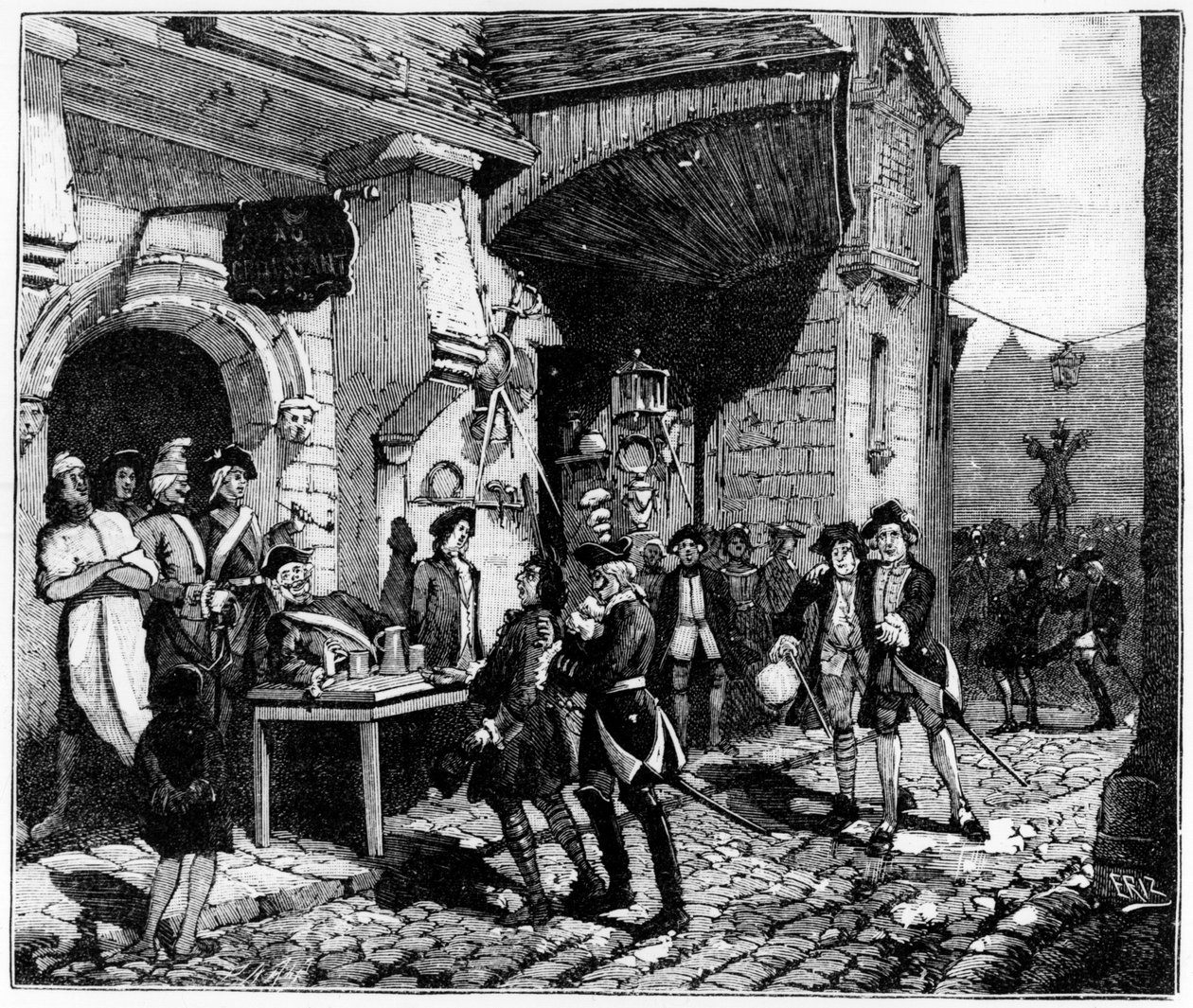 Život v Paříži za Ludvíka XV.: právníci hlídali mladého a naivního provinciála, klesajícího k vránám – v „Paříži v průběhu staletí“ Gérouillac od French School