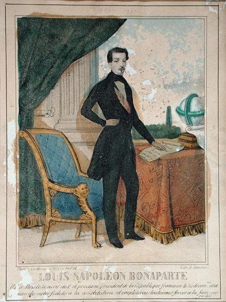 Louis-Napoleon Bonaparte (1808-73) vyrytý Janninem, kolem roku 1849 (litho) od French School