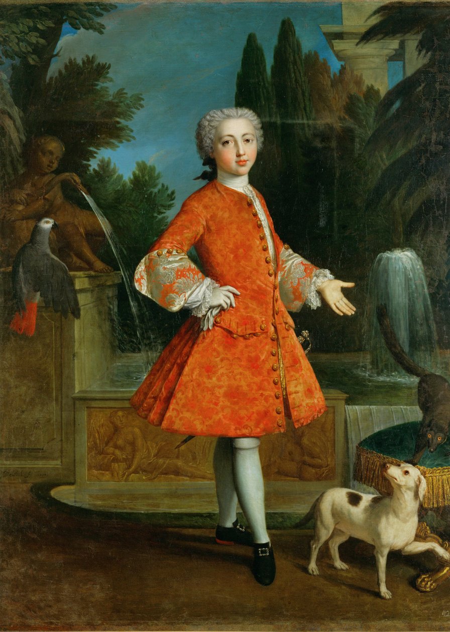 Louis-Philippe, vévoda Orleánský jako chlapec, Duc de ... (malba na plátně) od French School