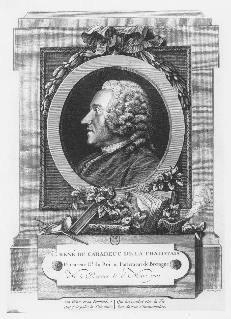 Louis-René de Caradeuc de La Chalotais (rytina) od French School
