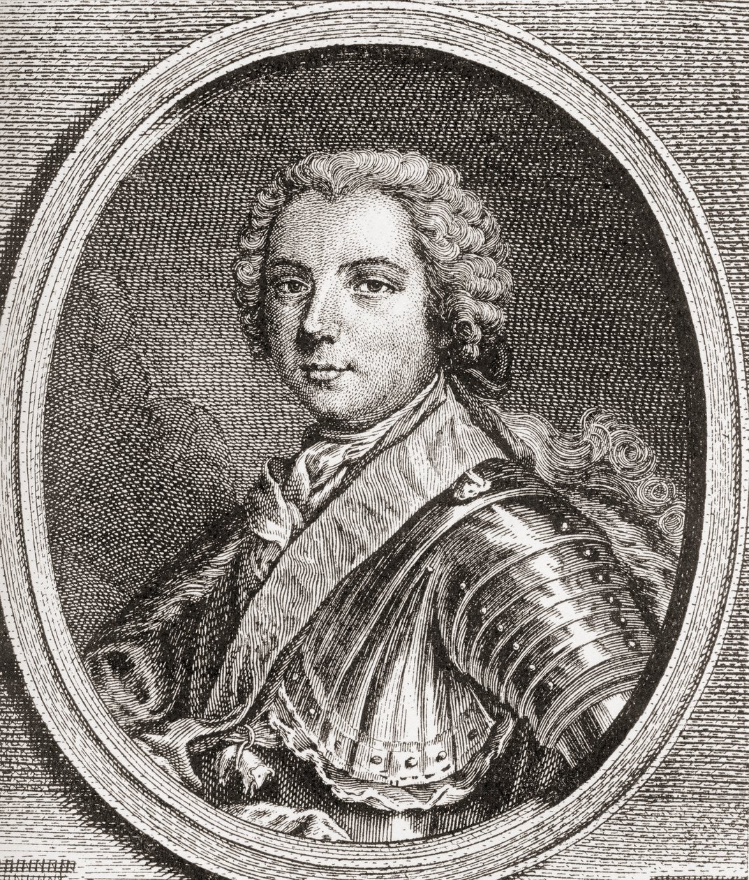 Louis, dauphin of France, 1729 1765. Jediný přeživší syn krále Ludvíka XV. Z Les Heures Libres vydané v roce 1908. od French School