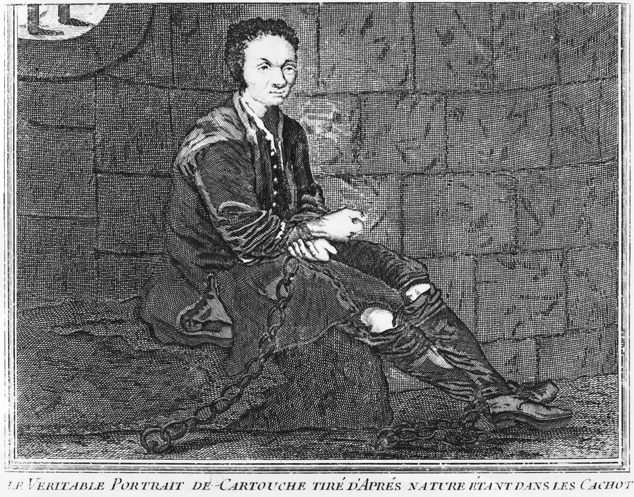 Louis Dominique Cartouche ve vězení od French School