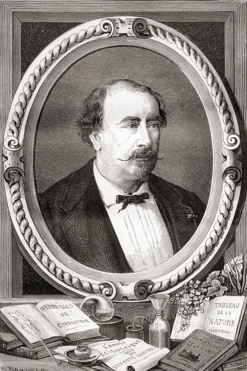 Louis Figuier, francouzský vědec a spisovatel, z Les Merveilles de la Science, pub. 1870 od French School