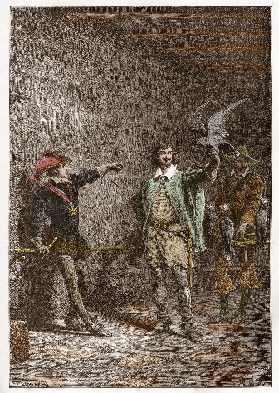 Ludvík XIII. (1601-1643), zvaný spravedlivý, šestnáctiletý, a jeho oblíbenec Charles d