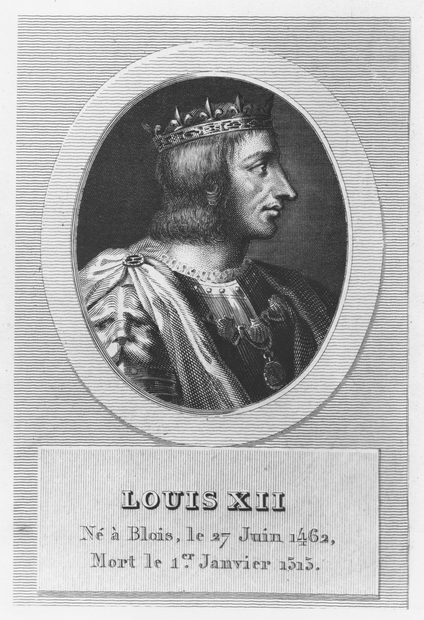 Louis XII, král Francie (rytina) od French School