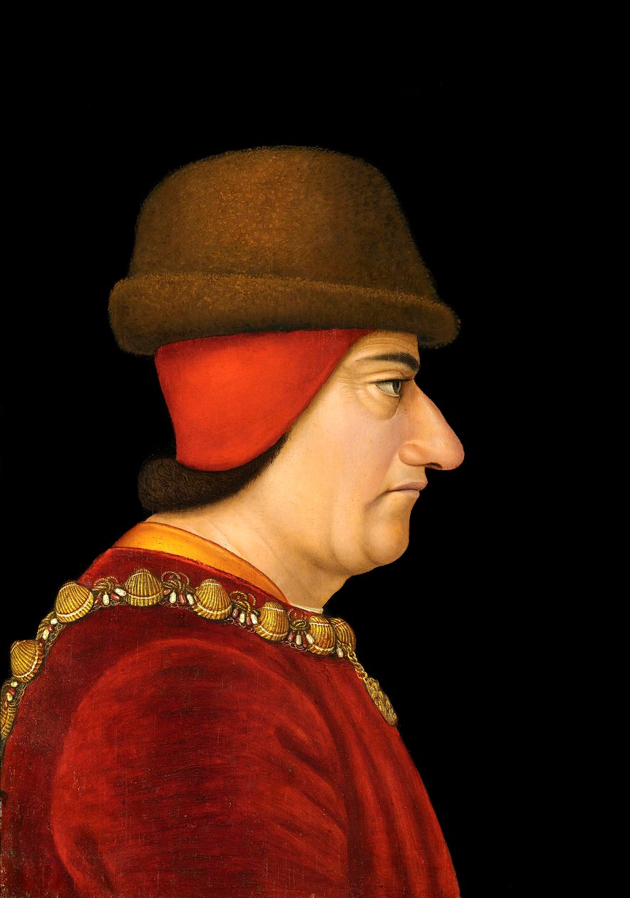 Ludvík XI (1423-83), francouzský král (olej na plátně) od French School
