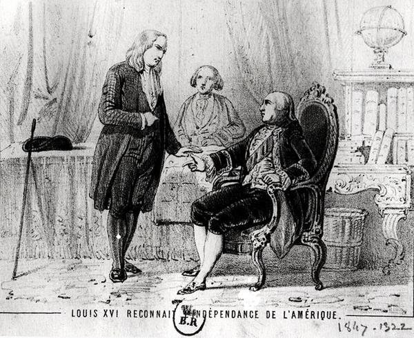 Ludvík XVI. (1754-1793) Uznání americké nezávislosti v roce 1783 od French School