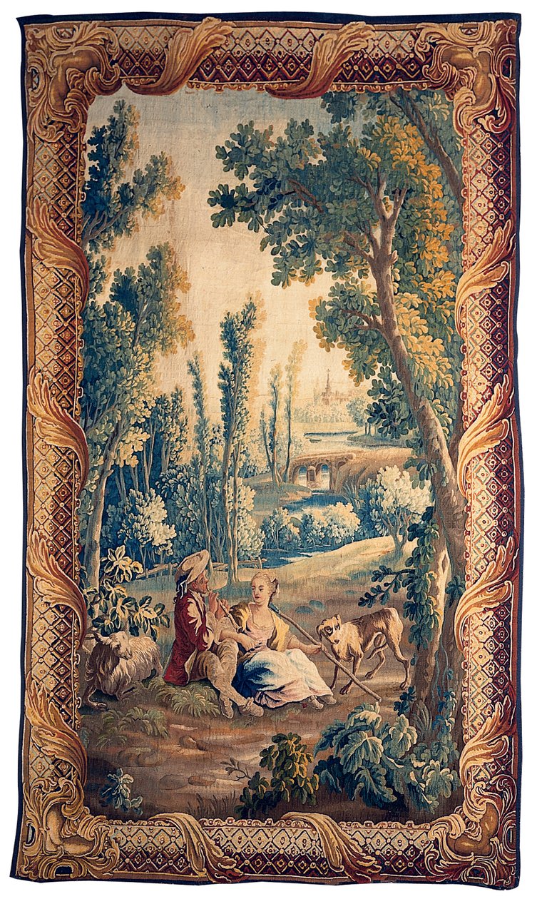 Pastýřská tapisérie Louis XV Aubusson od French School