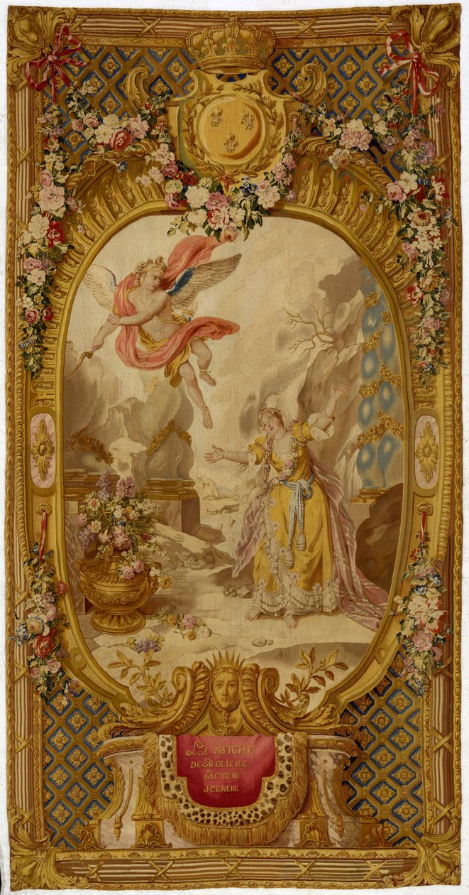 Gobelín Louis XV Gobelín ze série "Scenes d"Opera, de Tragedie et de Comedie", z druhého tkaní 1761-64 od French School