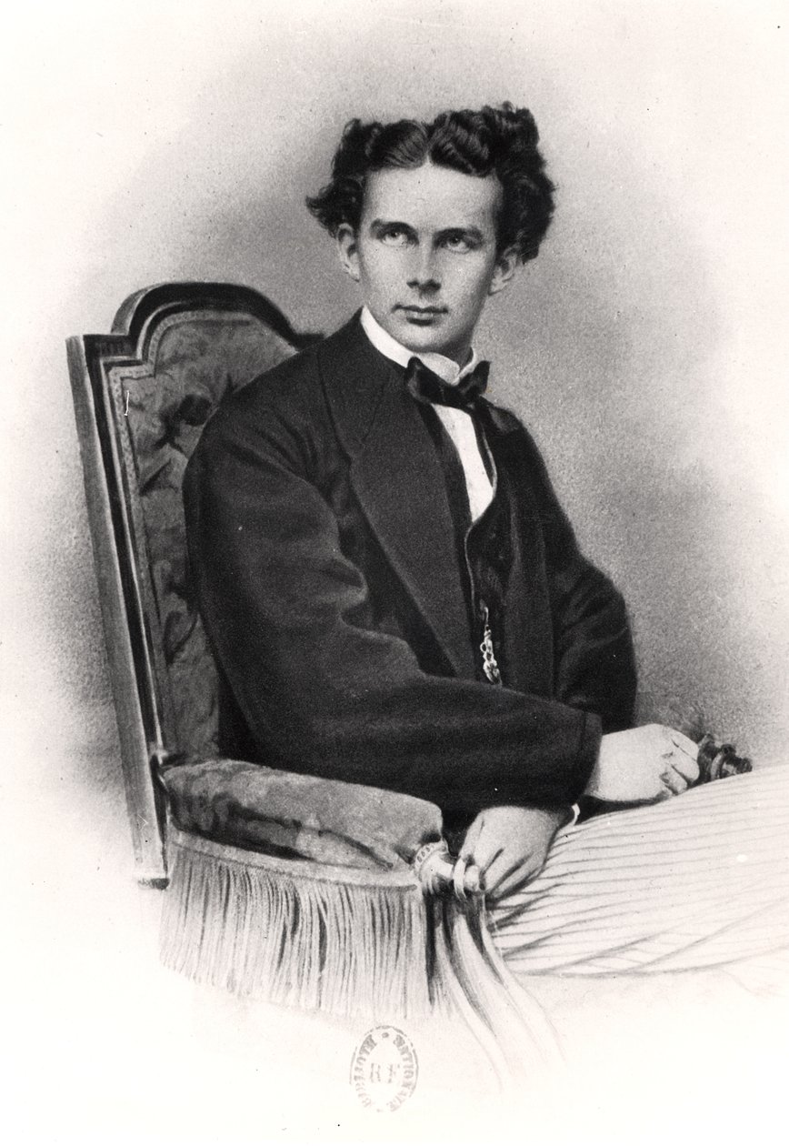 Ludwig II (1845-86) z Bavorska, kolem 1870 od French School