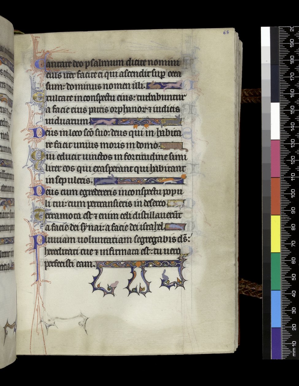 MS 300 f.68r, folio ze Žaltáře a hodin Isabely Francouzské, Paříž, kolem 1265-70 od French School