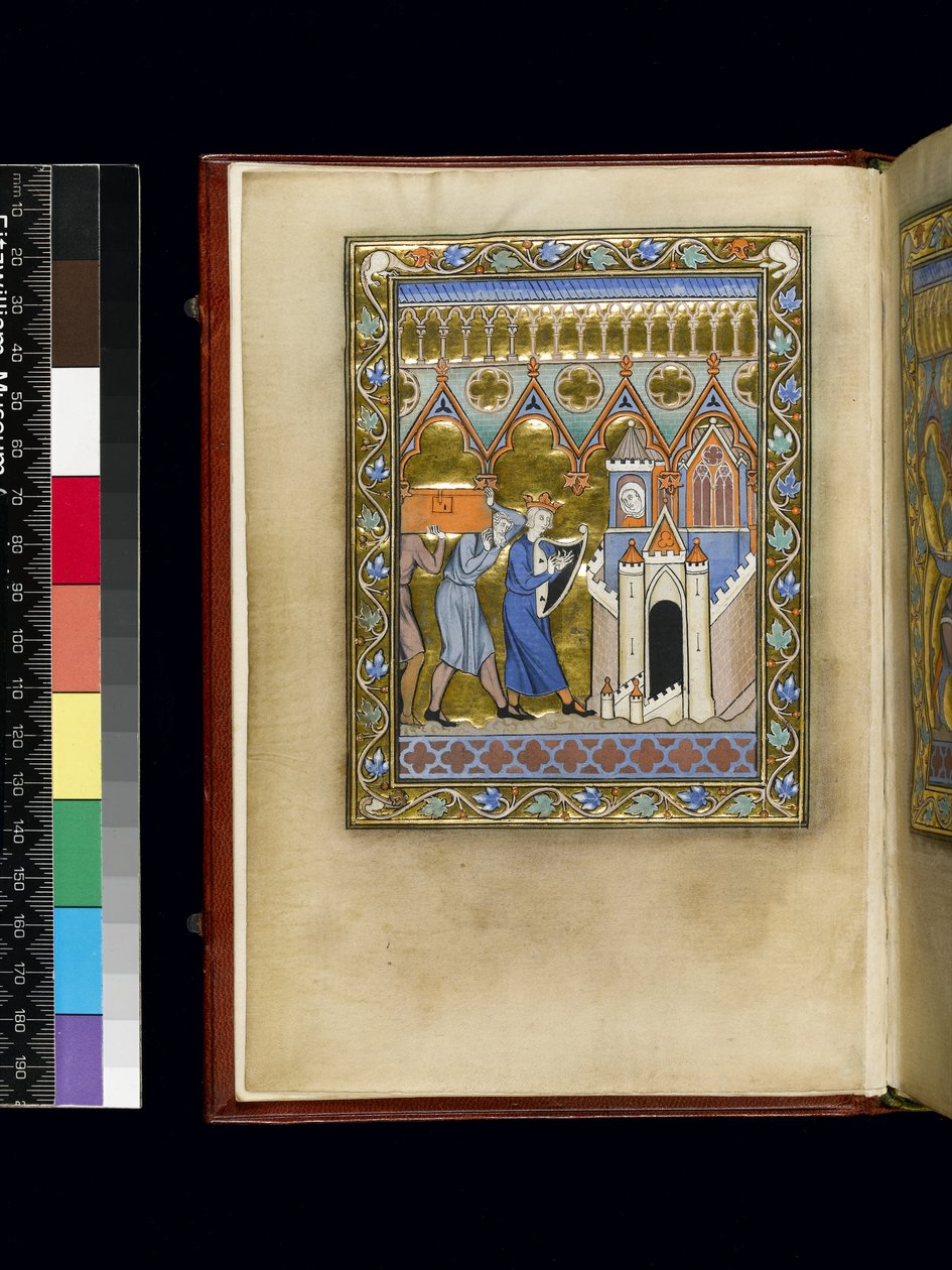 MS 300 f.Iv, folio ze Žaltáře a hodin Isabely Francouzské, Paříž, kolem 1265-70 od French School