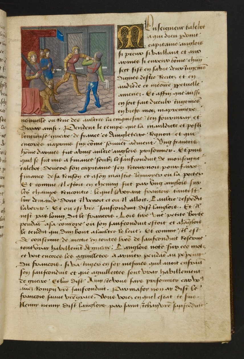 MS Hunter 252 014r Stránka ze stovky nových zpráv, c.1461-62 od French School