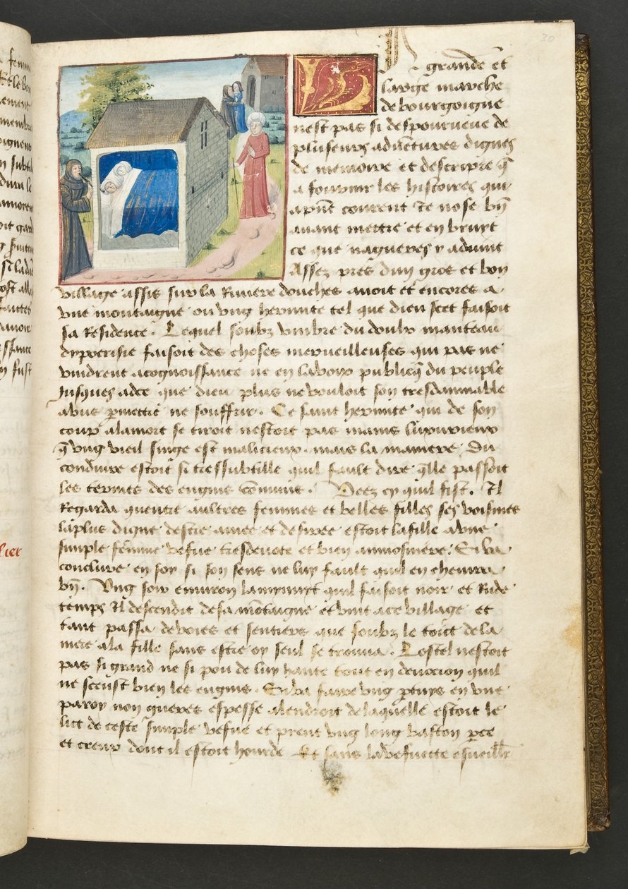 MS Hunter 252 030r Stránka ze stovky nových zpráv, c.1461-62 od French School