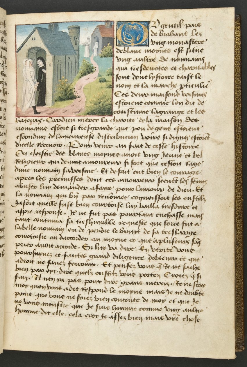 MS Hunter 252 033r Stránka ze stovky nových zpráv, c.1461-62 od French School