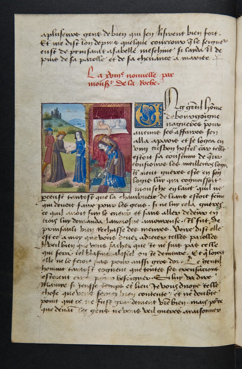 MS Hunter 252 038v Stránka ze stovky nových zpráv, c.1461-62 od French School
