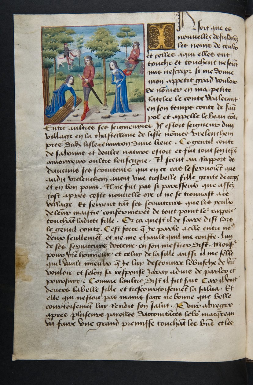 MS Hunter 252 051v Stránka ze stovky nových zpráv, c.1461-62 od French School