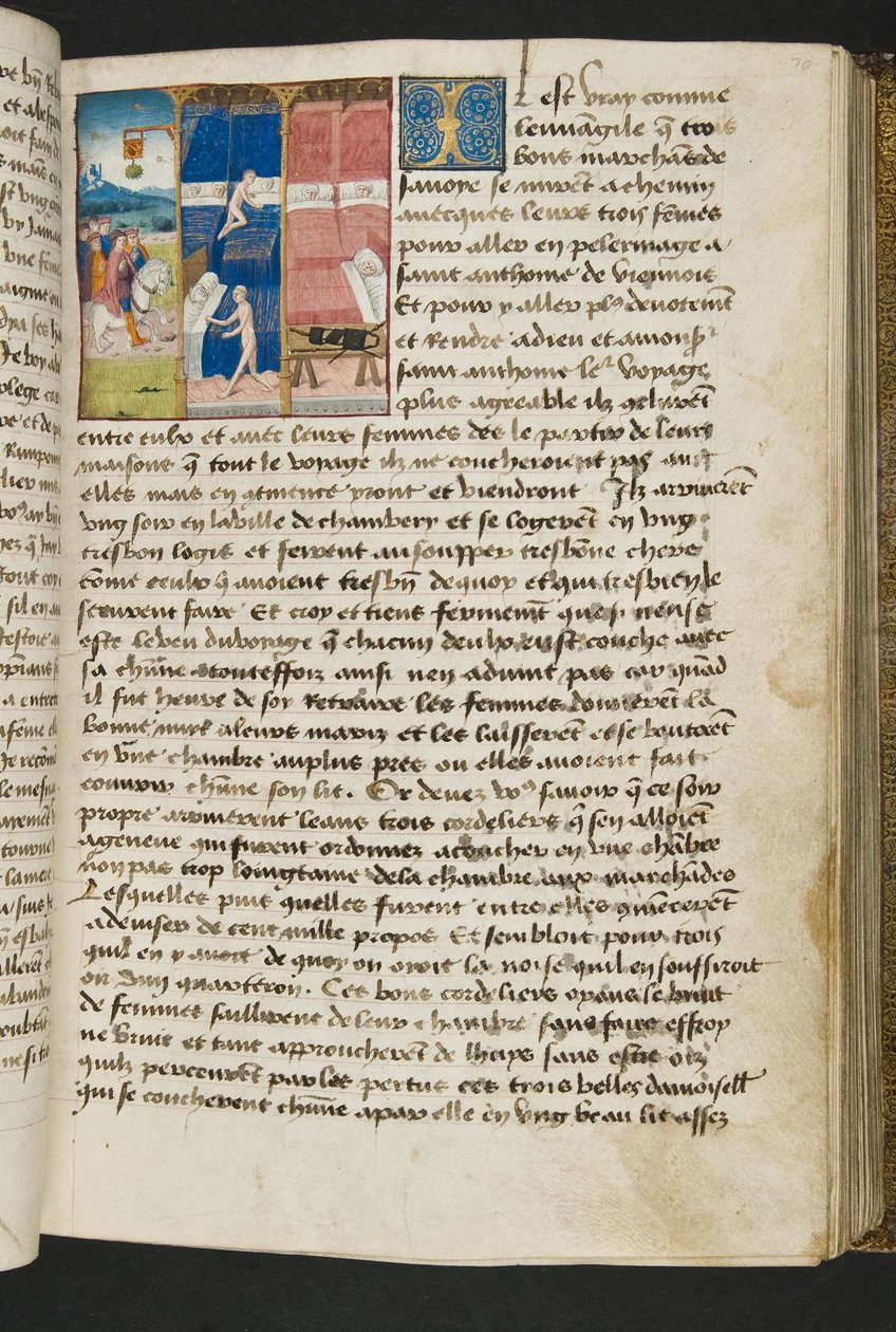MS Hunter 252 070r Stránka ze stovky nových zpráv, c.1461-62 od French School