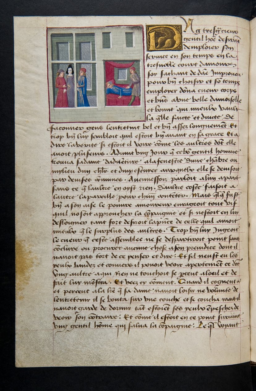 MS Hunter 252 089v Stránka ze stovky nových zpráv, c.1461-62 od French School