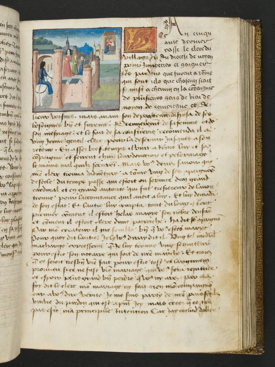 MS Hunter 252 101r Stránka ze stovky nových zpráv, c.1461-62 od French School