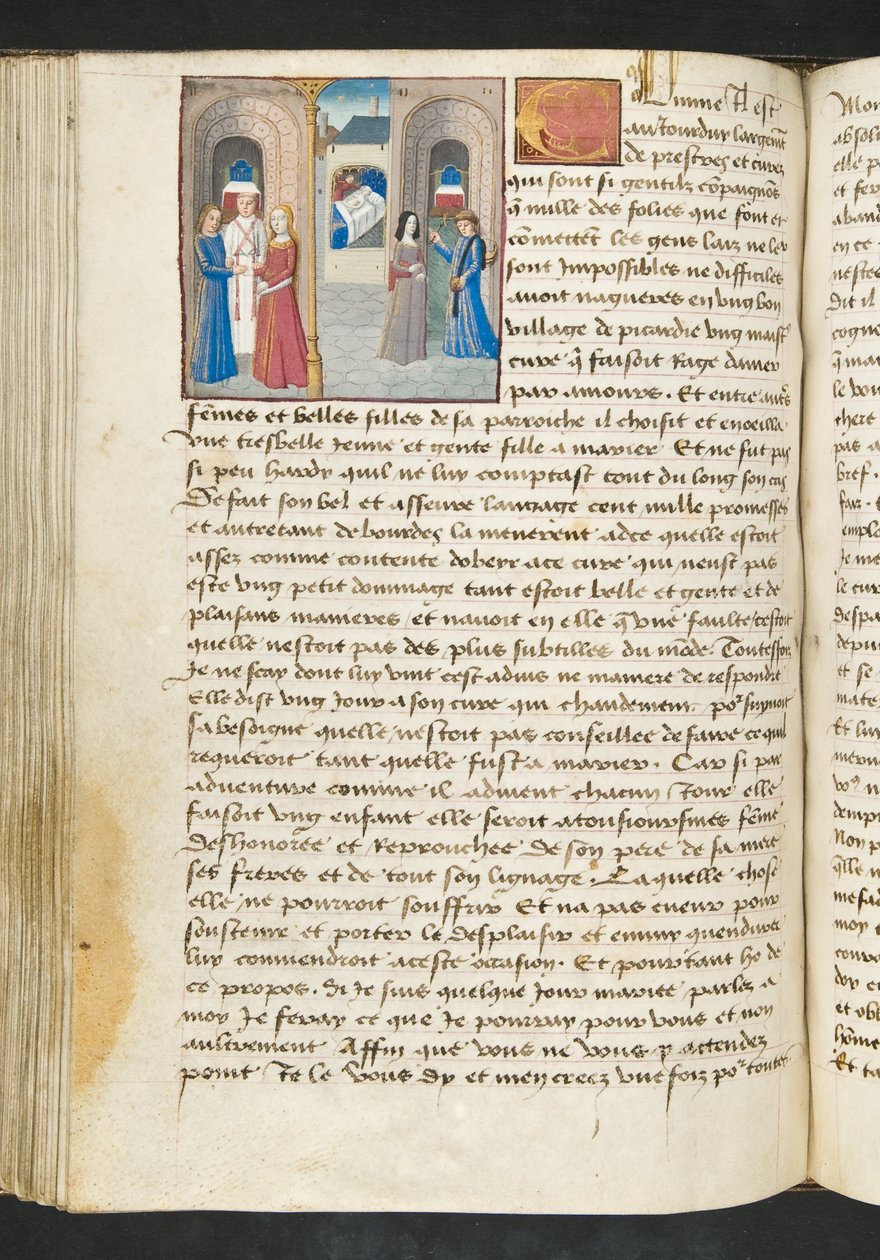 Stránka MS Hunter 252 105v ze stovky nových zpráv, c.1461-62 od French School