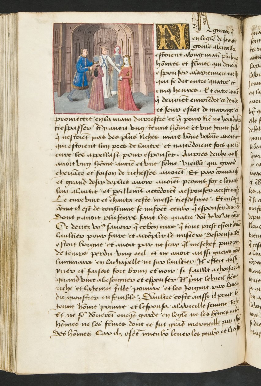 MS Hunter 252 120v Stránka z Cent Nouvelles Nouvelles, c.1461-62 od French School