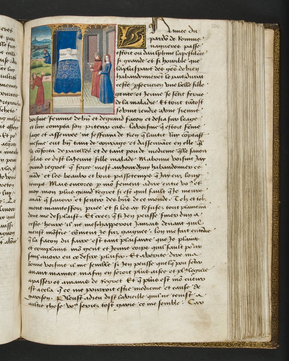 MS Hunter 252 124r Stránka ze stovky nových zpráv, c.1461-62 od French School
