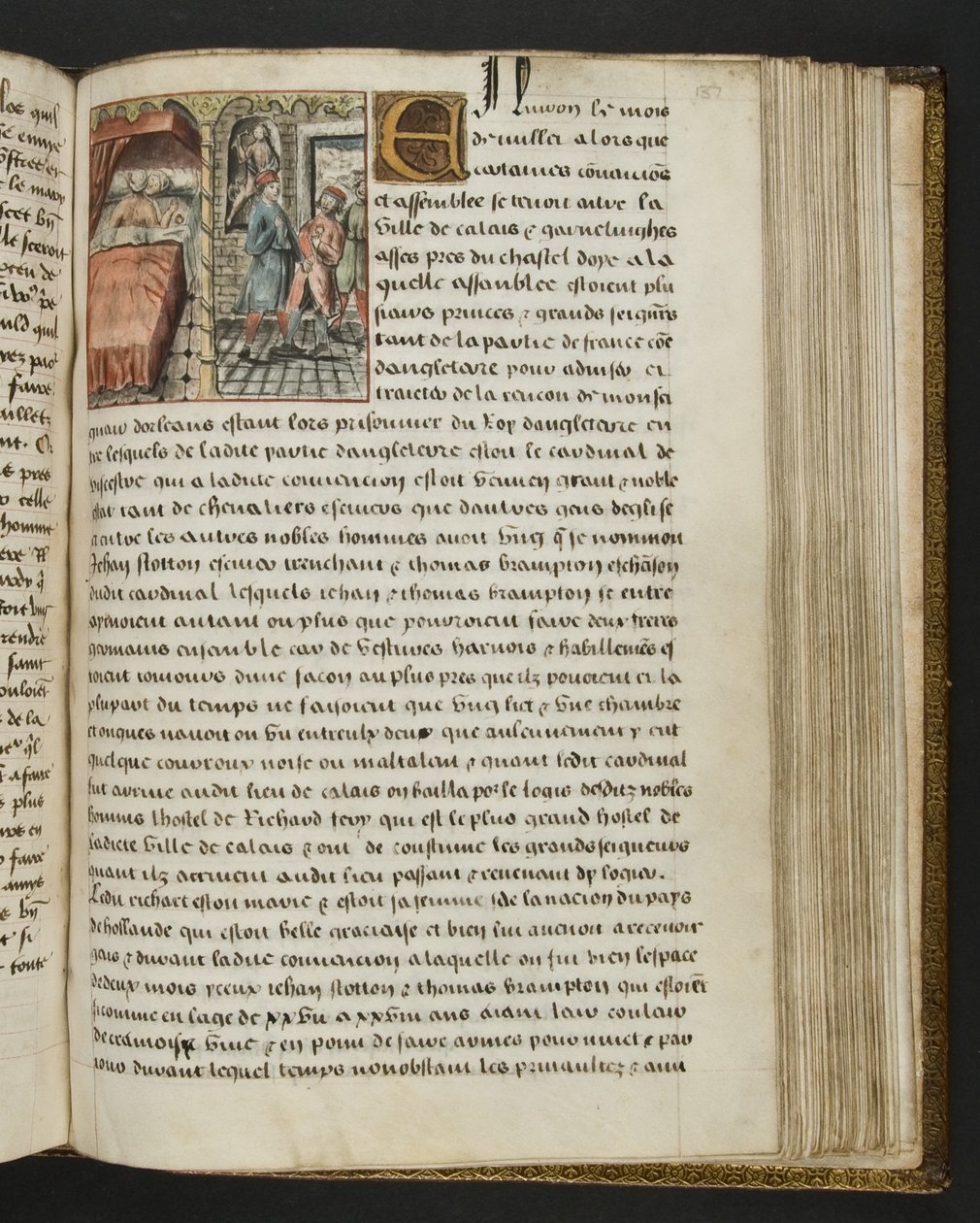 MS Hunter 252 137r Stránka ze stovky nových zpráv, c.1461-62 od French School