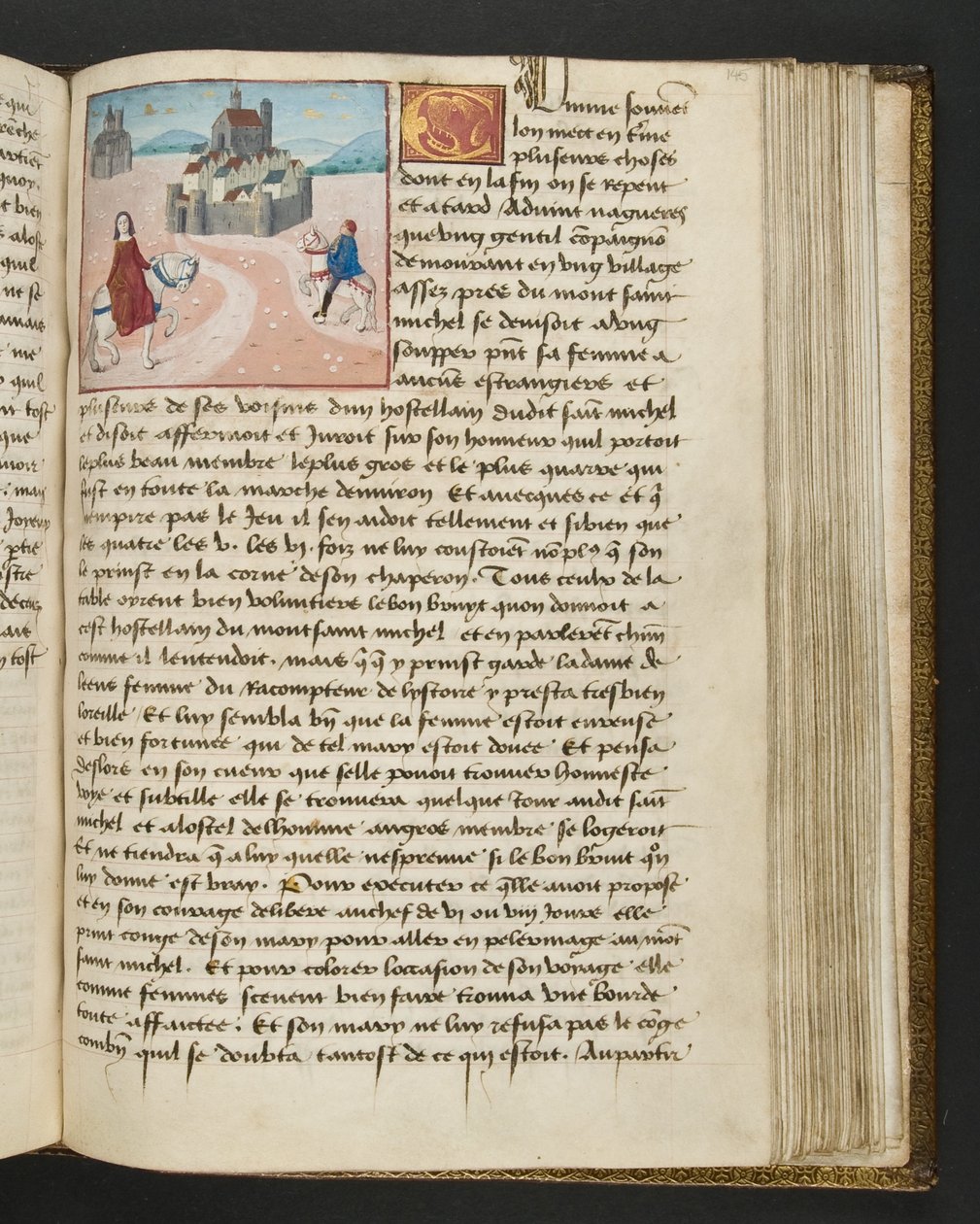 MS Hunter 252 145r Stránka ze stovky nových zpráv, c.1461-62 od French School