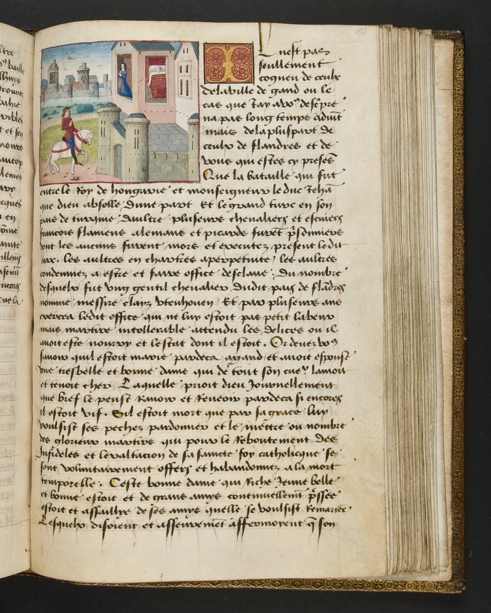 MS Hunter 252 151r Stránka ze stovky nových zpráv, c.1461-62 od French School