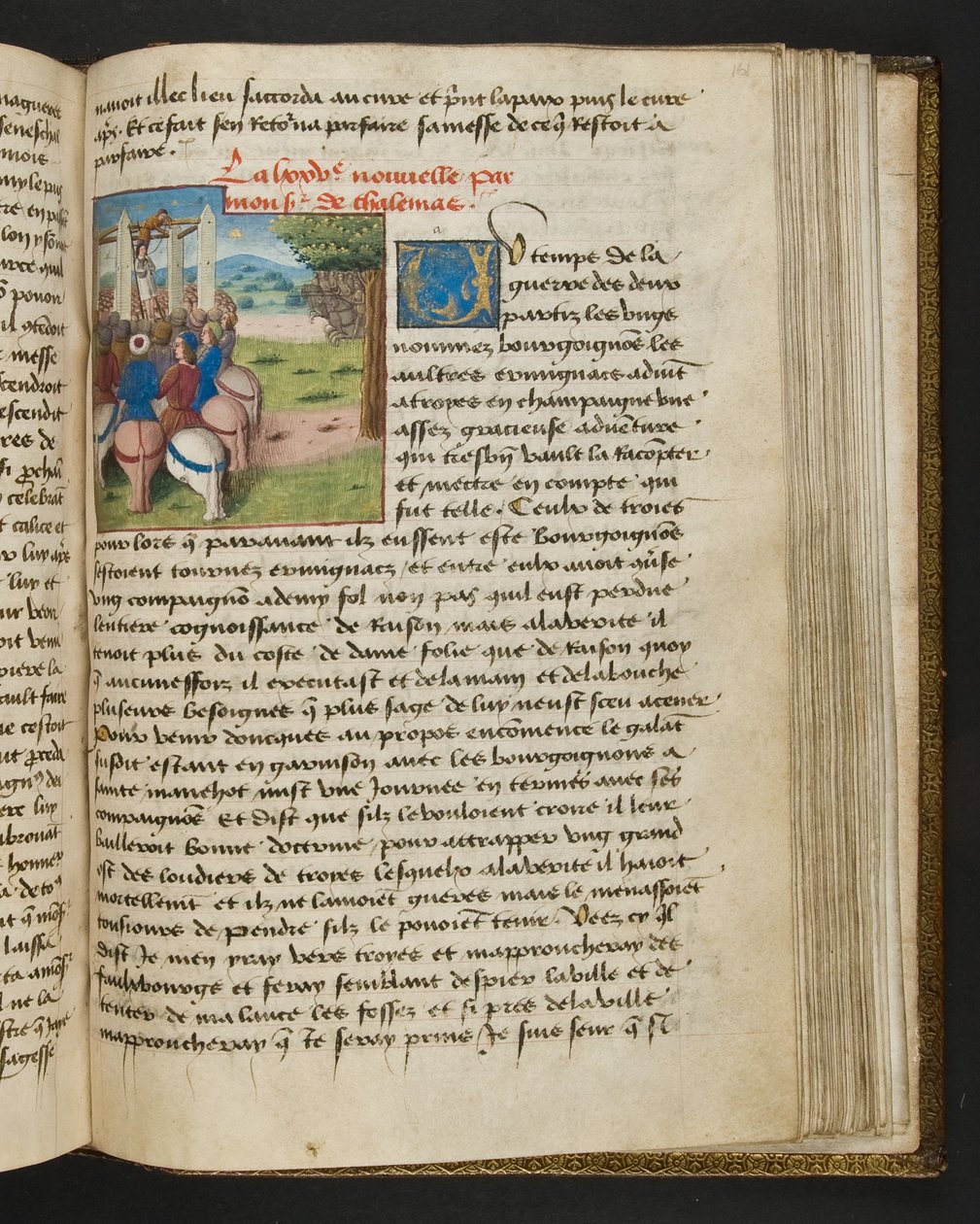 MS Hunter 252 161r Stránka ze stovky nových zpráv, c.1461-62 od French School