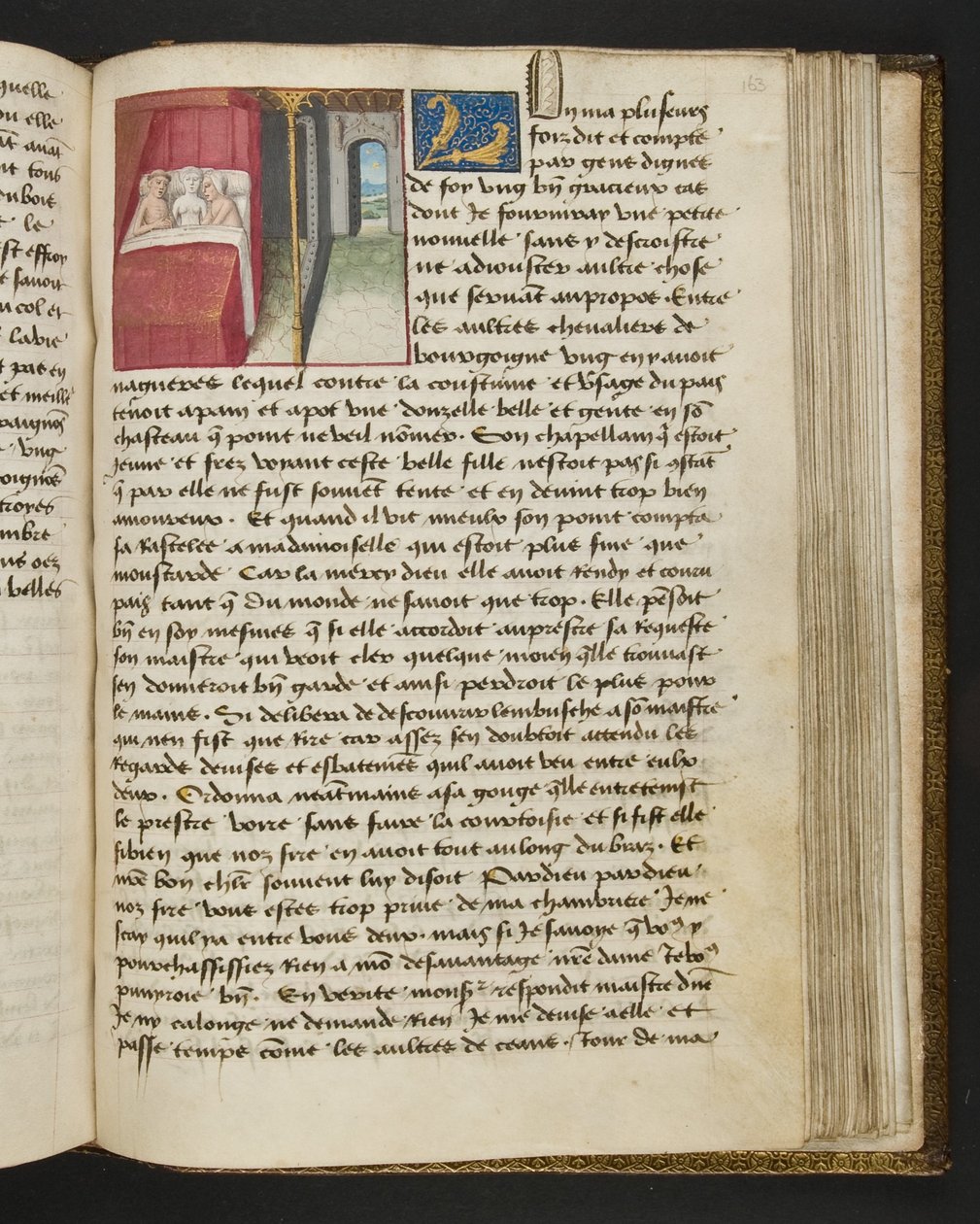 MS Hunter 252 163r Stránka ze stovky nových zpráv, c.1461-62 od French School