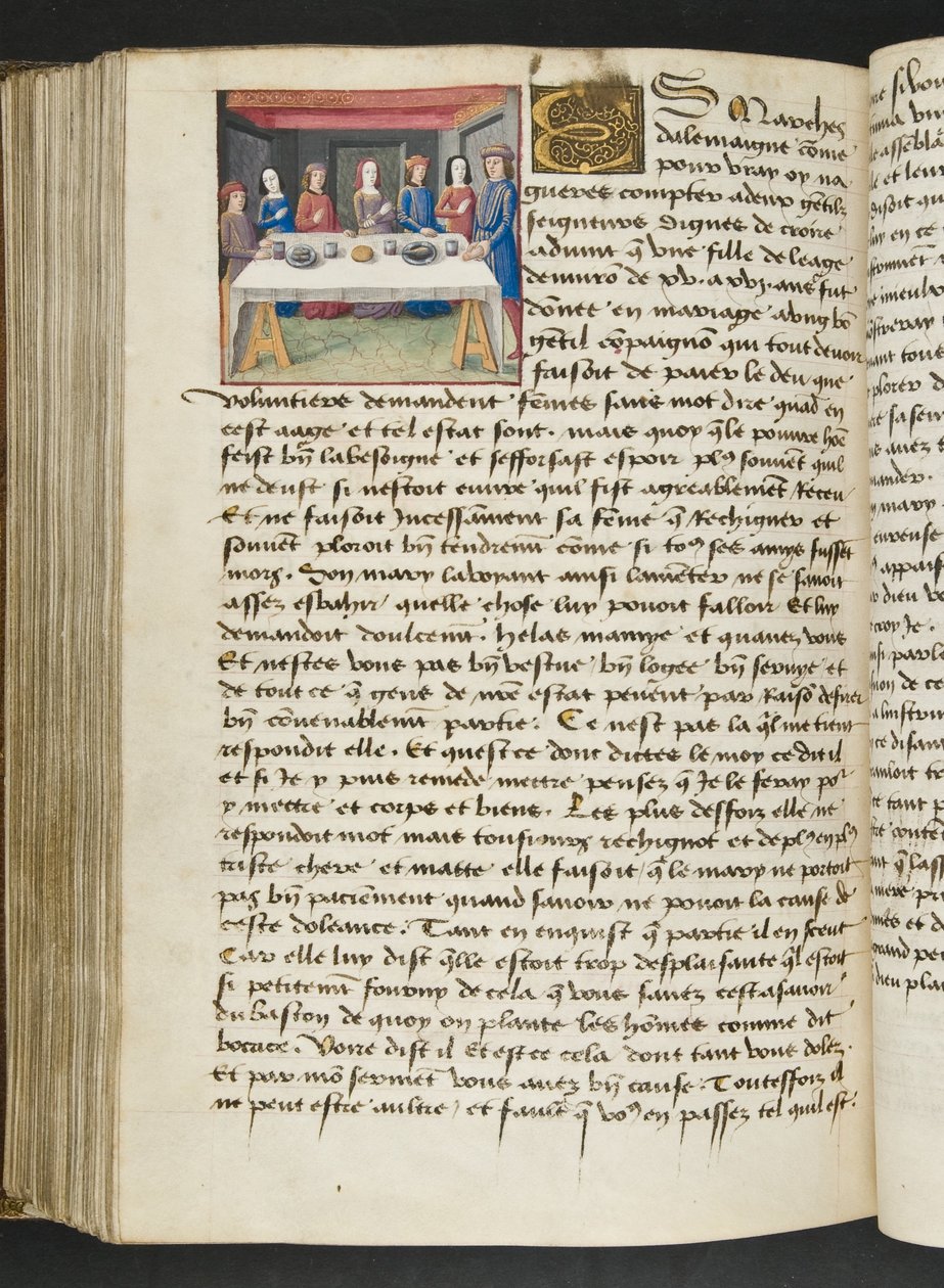 MS Hunter 252 168v Stránka z Cent Nouvelles Nouvelles, c.1461-62 od French School
