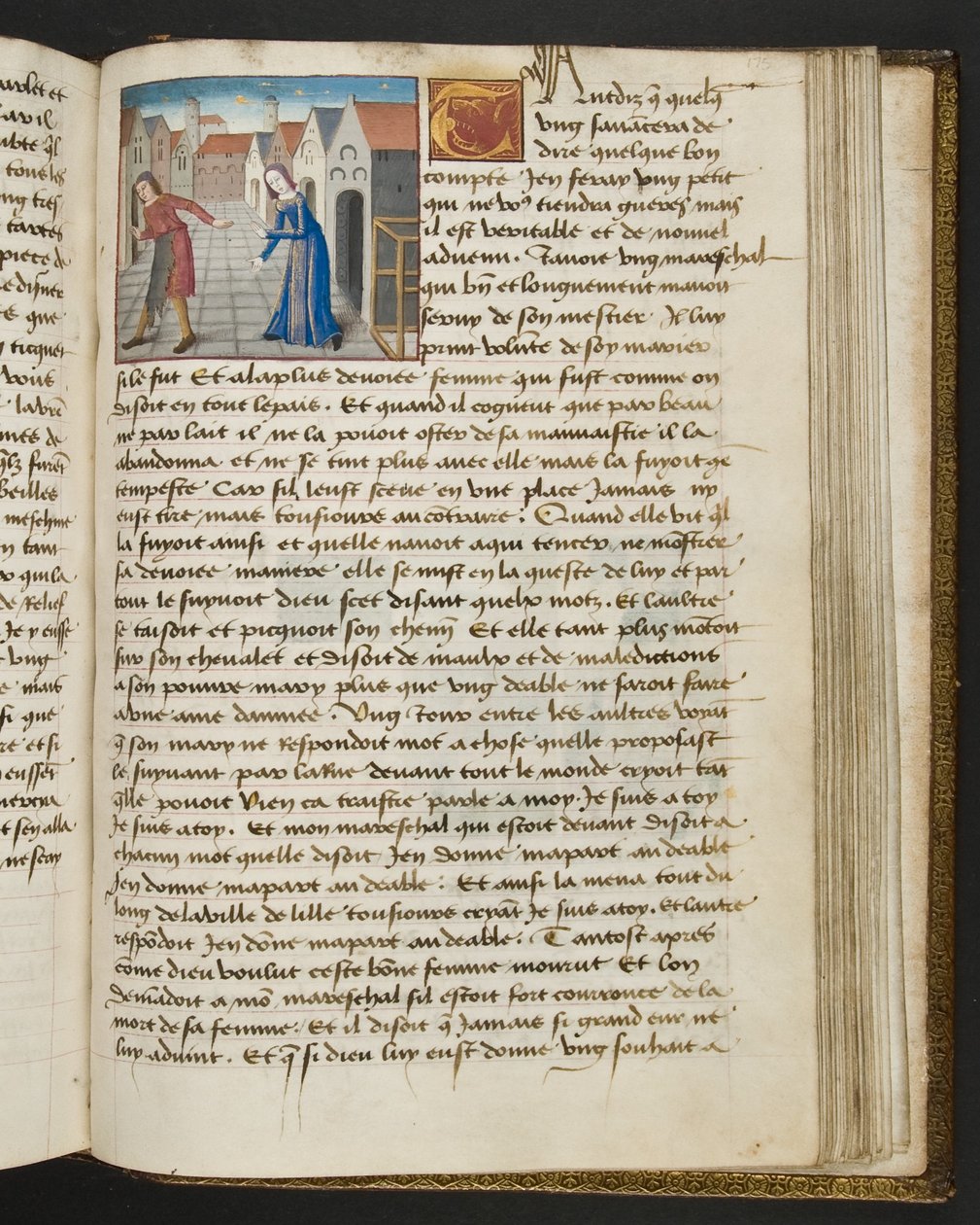 MS Hunter 252 175r Stránka ze stovky nových zpráv, c.1461-62 od French School