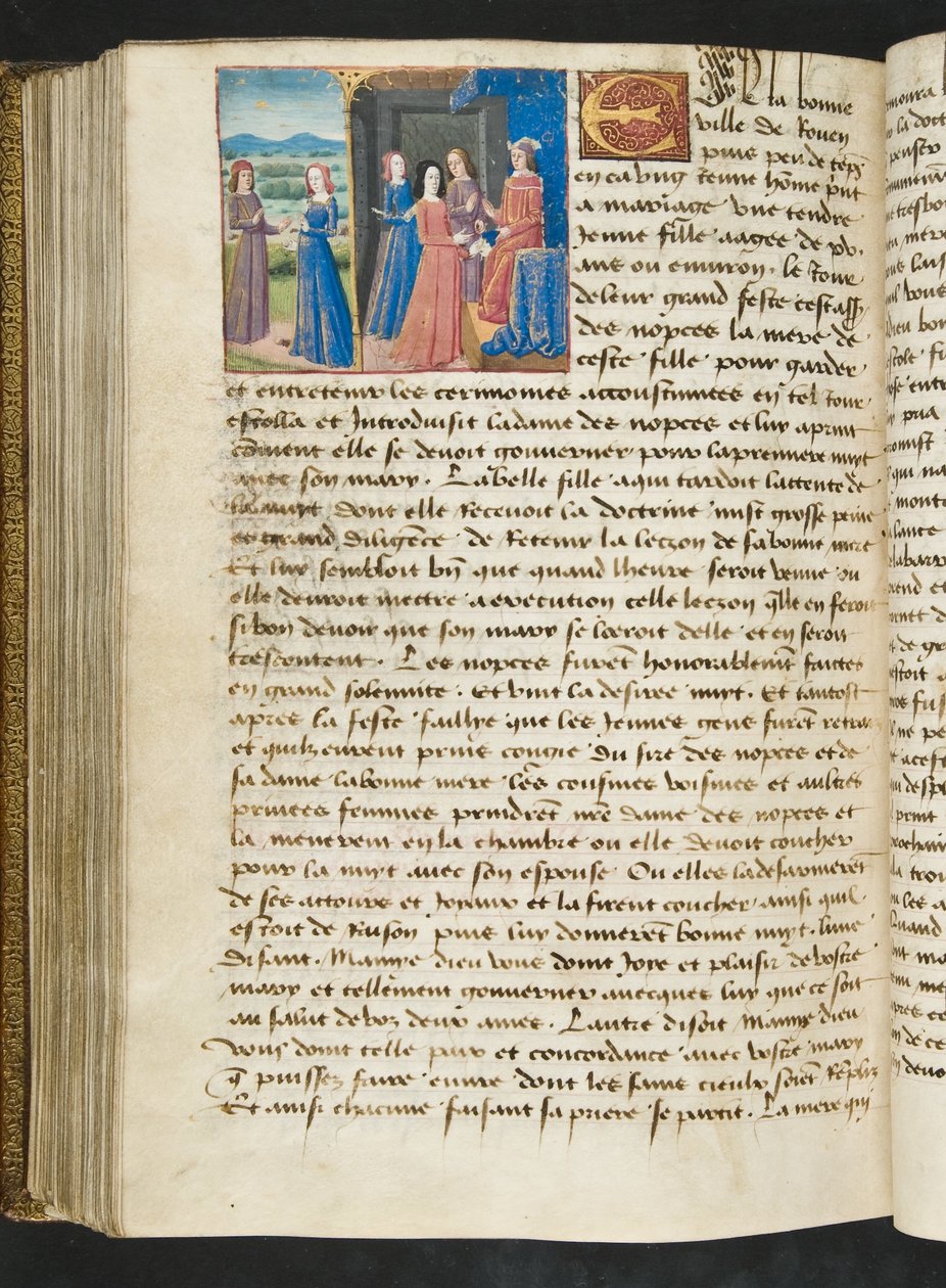 MS Hunter 252 177v Stránka z Cent Nouvelles Nouvelles, c.1461-62 od French School