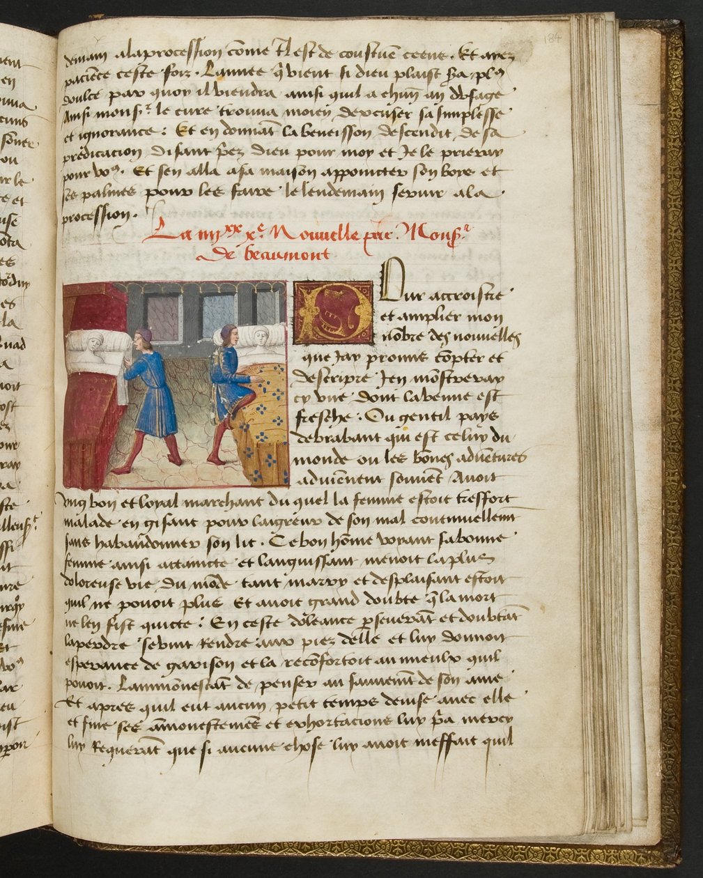 MS Hunter 252 184r Stránka ze stovky nových zpráv, c.1461-62 od French School