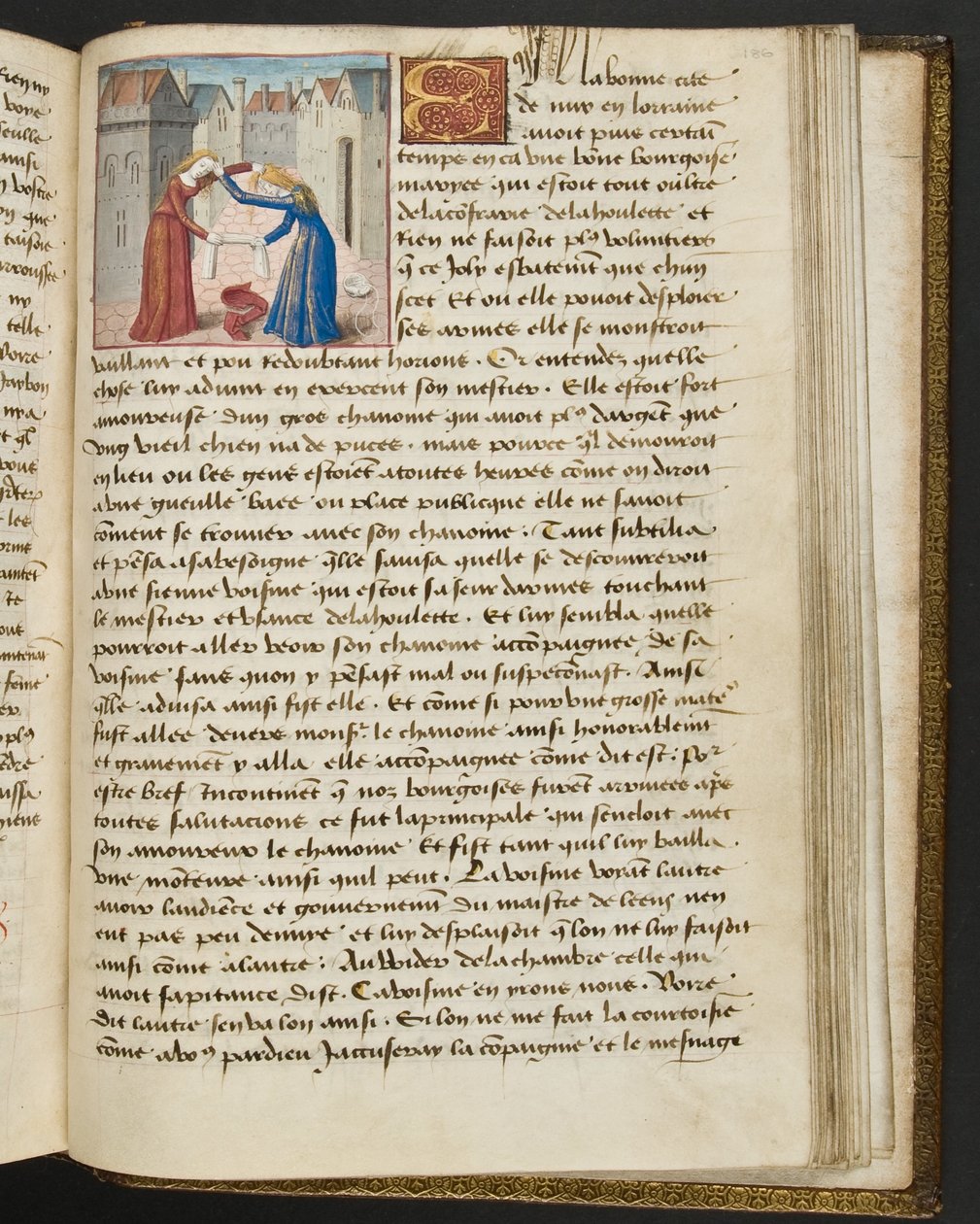 MS Hunter 252 186r Stránka ze stovky nových zpráv, c.1461-62 od French School