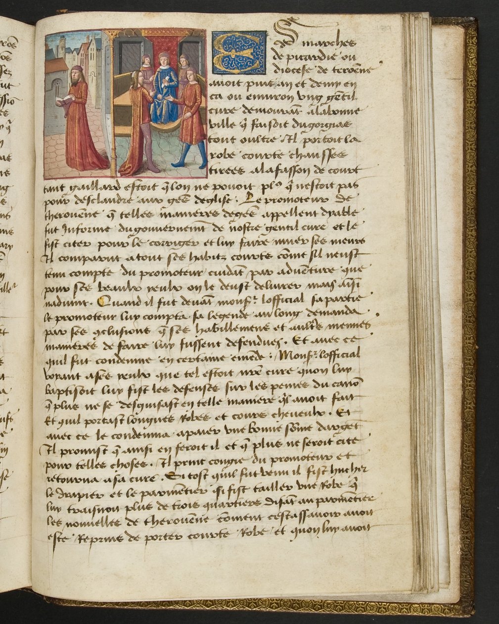 MS Hunter 252 189r Stránka ze stovky nových zpráv, c.1461-62 od French School