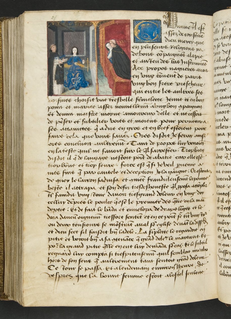 MS Hunter 252 190v Stránka z Cent Nouvelles Nouvelles, c.1461-62 od French School