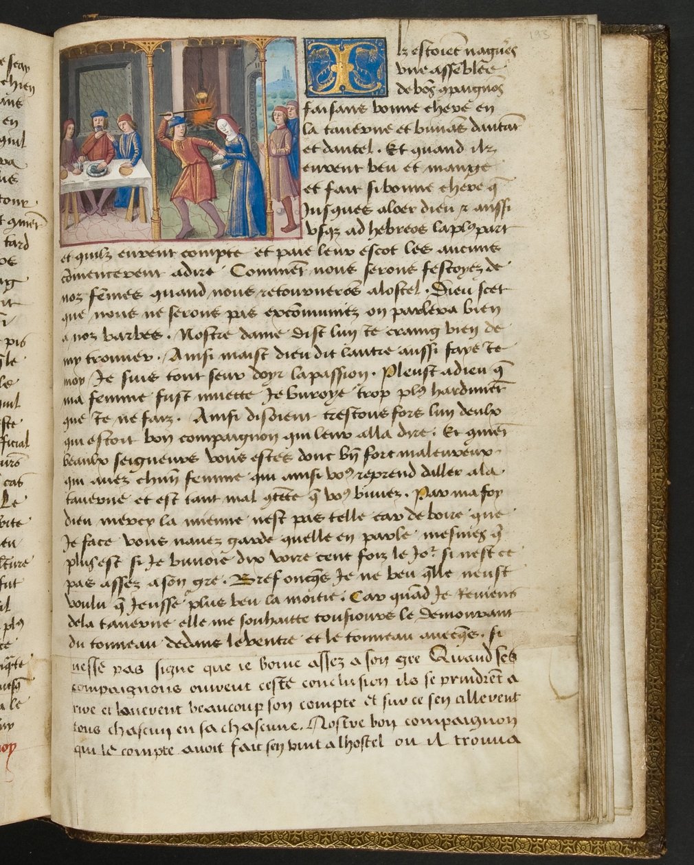 MS Hunter 252 193r Stránka ze stovky nových zpráv, c.1461-62 od French School