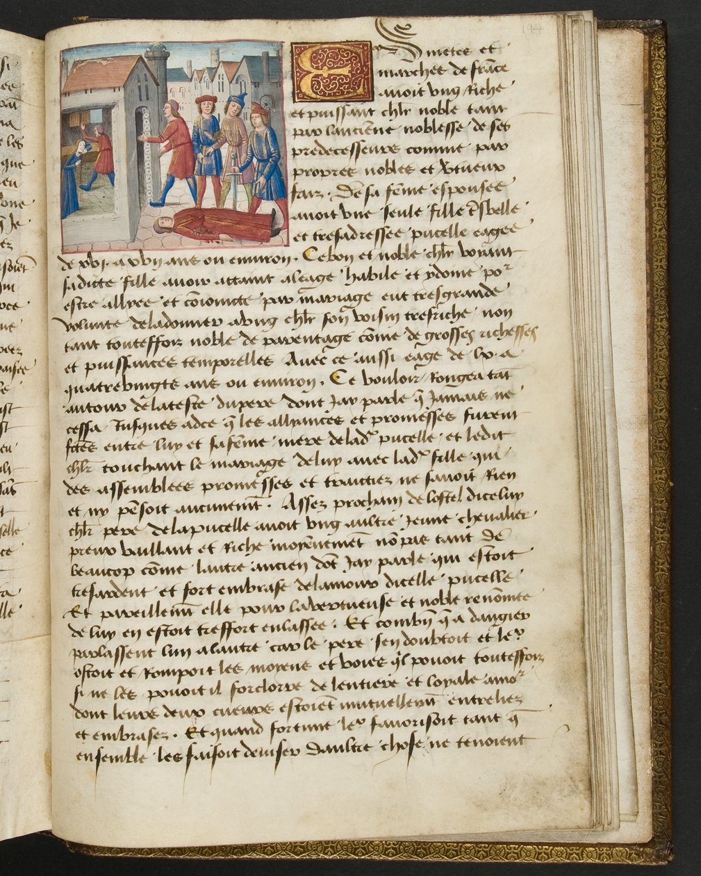 MS Hunter 252 194r Stránka ze stovky nových zpráv, c.1461-62 od French School