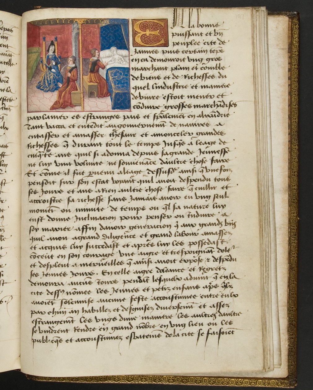 MS Hunter 252 197r Stránka ze stovky nových zpráv, c.1461-62 od French School